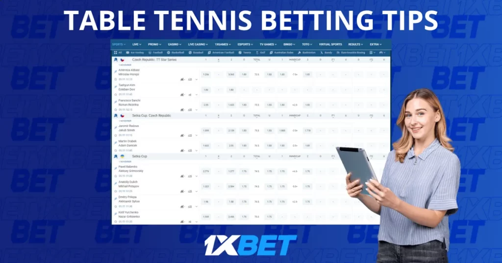 Tennis Betting 1xBet