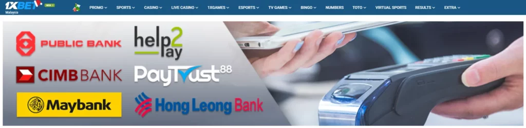 1xBet available currency options at